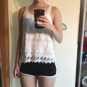 White patterned tank